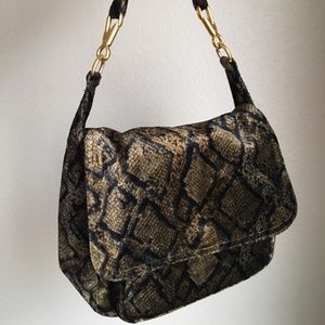 💥SOLD💥Vintage Velvet Snakeskn Animal Print Purse